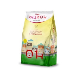 Наш рацион сухой корм для взрослых кошек с говядиной 1,5 кг