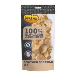 Мнямс лакомство для собак ломтики говяжьи 65 г