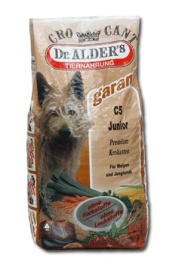 Dr. Alder's C5 Junior Crocant Premium для щенков, молодых собак, беременных и кормящих сук с говядиной и рисом - 18 кг