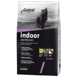 Golosi Cat Adult Indoor Sterilised сухой корм для стерилизованных кошек с курицей и лососем - 1,5 кг