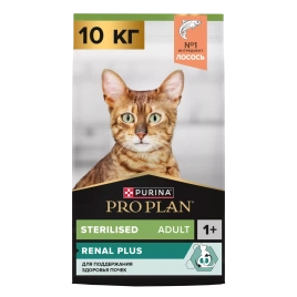 Сухой корм PRO PLAN Salmon для взрослых стерилизованных кошек и кастрированных котов, с высоким содержанием лосося, 10 кг