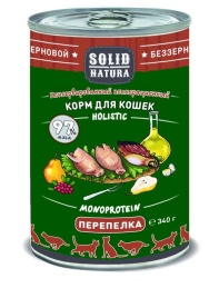 Solid Natura Holistic с перепелкой для кошек 340 г