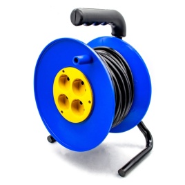 Удлинитель на катушке УС-4-20 4 розетки, без заземления, ПВС 2х1,5, 20м (1/1)