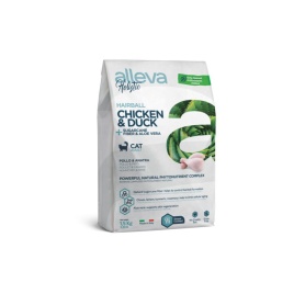Alleva Holistic Cat Hairball сухой корм для взрослых кошек с курицей и уткой, волокнами сахарного тростника и алое вера - 5 кг
