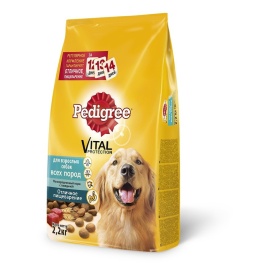 Pedigree сухой корм для взрослых собак всех пород с говядиной - 2,2 кг