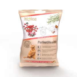 Molina Хрустящие подушечки для кошек мясное ассорти, 50 г