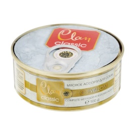 Clan Classic влажный корм для собак мясное ассорти с рубцом в консервах - 100 г