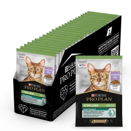 Влажный корм Purina Pro Plan Cat Adult NutriSavour Sterilised для стерилизованных кошек, с индейкой в желе, 85 г