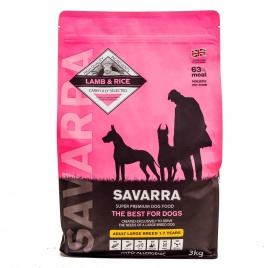 Savarra Adult Dog Large Breed Сухой корм для взрослых собак крупных пород с ягненком и рисом - 3 кг
