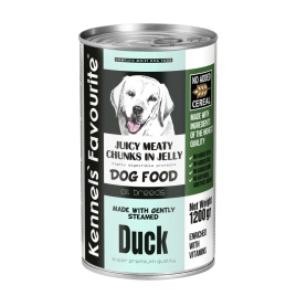 Влажный корм Kennels` Favourite Canned Food Duck для взрослых собак всех пород с кусочками утки в желе - 1,2 кг