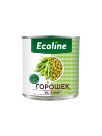 Горошек зеленый консерв. т.м.«Ecoline» new, ж/б /400 г