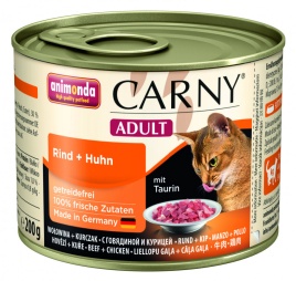 Animonda Консервы Carny Adult с говядиной и курицей для взрослых кошек всех пород - 200 г