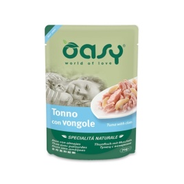 Oasy Wet cat Specialita Naturali Tuna Clam дополнительное питание для кошек с тунцом и моллюсками в паучах - 70 г (1 шт)