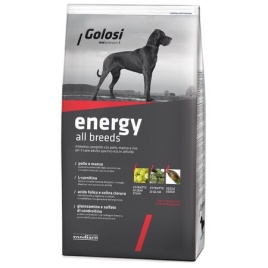 Golosi Dog Adult Energy сухой корм для активных и/или спортивных собак с курицей, говядиной и рисом - 3 кг