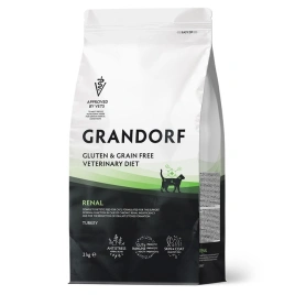 Сухой корм Grandorf Veterinary Diet Renal индейка для кошек для поддержки функций почек, 2 кг