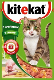 Kitekat корм для кошек в паучах с Кроликом в желе 85 г