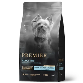 Сухой корм Premier Dog Adult Mini Salmon & Turkey для собак мелких пород, с лососем и индейкой, 1 кг