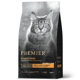 Сухой корм Premier Cat Adult Large Lamb & Turkey для взрослых кошек крупных пород, с ягненком и индейкой, 2 кг