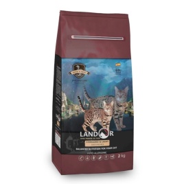 Landor Sterilized & Light сухой корм для кошек с избыточным весом и стерилизованных, с уткой и рисом - 2 кг