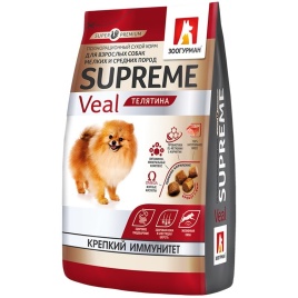 Сухой корм Зоогурман для взрослых собак мелких и средних пород с телятиной - 1,2 кг