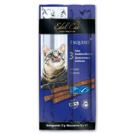 Edel Cat лакомство для кошек колбаски с лососем - 3 шт