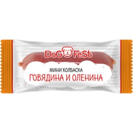 Лакомство Dog Fest мини-колбаска из говядины и оленины для собак - 6 г