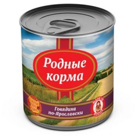 Родные Корма Говядина по-Ярославски для собак - 525 г