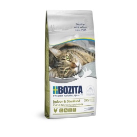 Bozita Indoor&Sterilized сухой корм для стерилизованных и малоподвижных кошек с курицей - 2 кг
