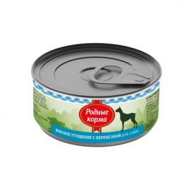 Родные корма Мясное угощение с Перепелкой консервы для собак 100 г
