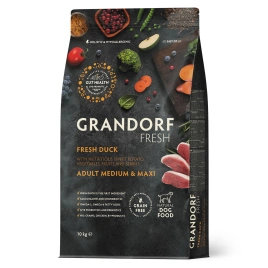 Сухой корм Grandorf Fresh Dog для взрослых собак средних и крупных пород диетическая формула для особо аллергичных собак утка с бататом 3 кг