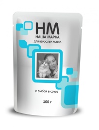 Наша Марка для кошек с рыбой 100 г (паучи)