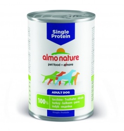 Almo Nature Single Protein Adult Dog Turkey консервы с индейкой для взрослых собак с чувствительным пищевариением - 400 г