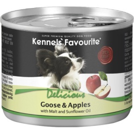 Влажный корм Kennels` Favourite Goose & Apples для взрослых собак всех пород с гусем и яблоком - 200 г