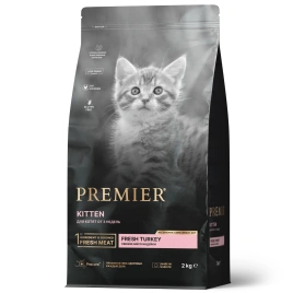 Сухой корм Premier Cat Kitten Turkey для котят, с индейкой, 2 кг