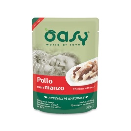 Oasy Wet cat Specialita Naturali Chicken Beef дополнительное питание для кошек с курицей и говядиной в паучах - 70 г (1 шт)