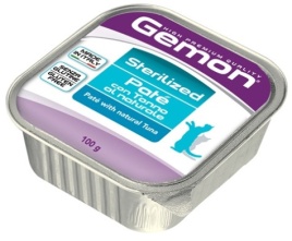 Gemon cat sterilized для кошек паштет с тунцом 100 г