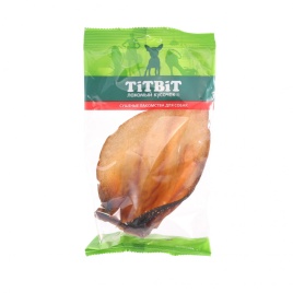 TiTBiT Ухо говяжье вяленое 1 для собак - мягкая упаковка