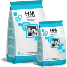 Наша Марка сухой корм для взрослых собак с лососем и рисом 500 г
