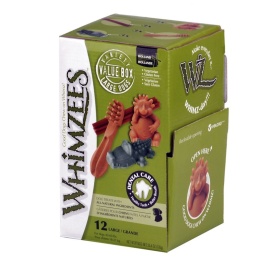 Whimzees Микс лакомство для собак палочки, щетки, крокодильчики и ежики L 12 шт 1 ш