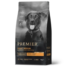 Сухой корм Premier Dog Adult Medium Turkey для собак средних пород, с индейкой, 1 кг