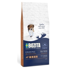 Bozita Grain Free Mother & Puppy, Elk 30/16 сухой корм беззерновой для щенков и юниоров всех пород, беременных и кормящих сук с лосем - 12 кг