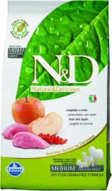 Farmina N&D Grain - Free Canine Boar & Apple Adult Medium сухой корм с мясом кабана и яблоком для взрослых собак - 12 кг