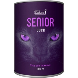 Сухой корм Dailycat Unique line Senior для пожилых кошек с уткой - 300 г