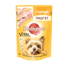 Pedigree паштет с курицей для взрослых собак маленьких пород в паучах - 80 г