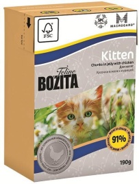 Bozita Funktion Kitten кусочки курицы в желе для котят, беременных и кормящих кошек - 190 г