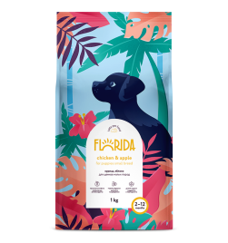 Florida сухой корм для щенков малых пород с курицей и яблоком 3 кг