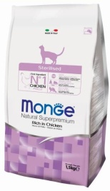 Monge Cat Sterilized для стерилизованных кошек с курицей 1,5 кг