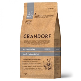 GRANDORF DOG Rabbit&Turkey MED&MAXI (кролик с индейкой для собак средних и крупных пород) 1 кг.