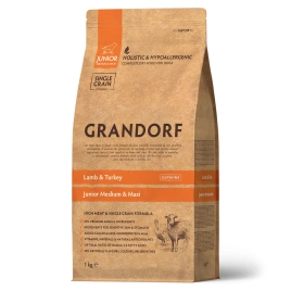 Сухой корм Grandorf Junior Lamb & Turkey для юниоров средних и крупных пород, с ягненком и индейкой, 1 кг