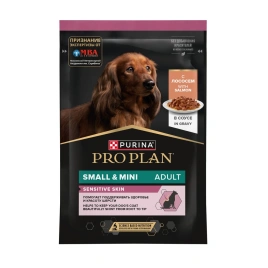 Влажный корм PRO PLAN Salmon для взрослых собак с чувствительным пищеварением, с лососем в соусе, 85 г